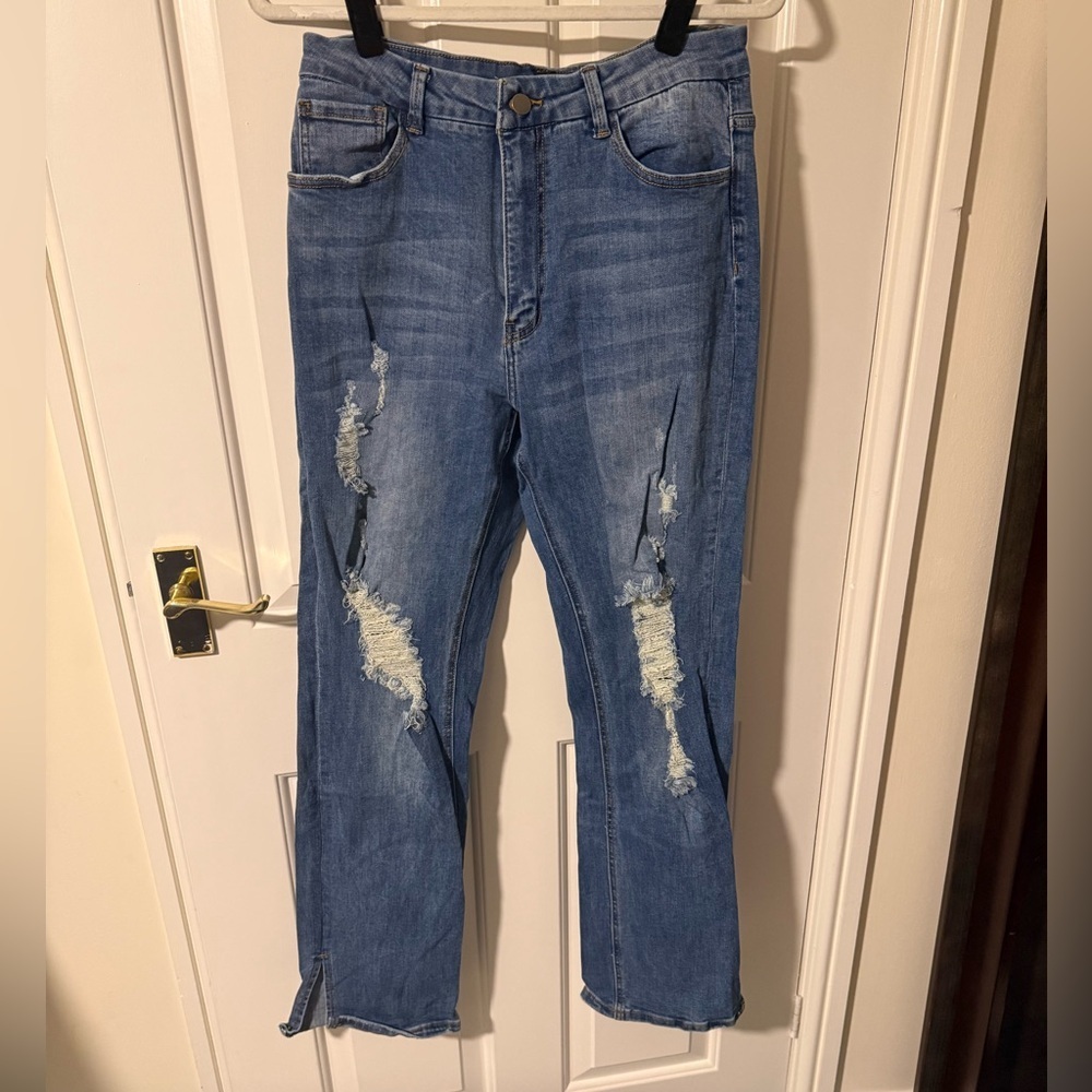 2/$25 Killing 'Em Kindly High Rise Jeans - Medium Blue Wash sz 13 - Picture 2 of 7